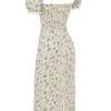 Bellucci Garden Print Shirred Zomerjurk