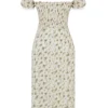 Bellucci Garden Print Shirred Zomerjurk