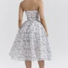 Bennett Engelse porseleinprint strapless zomerjurk