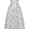 Bennett Engelse porseleinprint strapless zomerjurk
