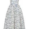 Bennett Engelse porseleinprint strapless zomerjurk