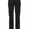 Breanna zwarte cargo-broek met vetersluiting
