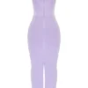 Breeze Orchid satijnkorset maxi-jurk