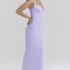 Breeze Orchid satijnkorset maxi-jurk