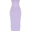 Breeze Orchid satijnkorset maxi-jurk