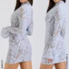 Brianna Bluebell mini-jurk met kanten uitsnijding