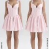 Brigitte Strawberry Shortcake Gingham Korsetten-Mini-jurk