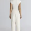Caia ivoorkleurige bouclé-tops