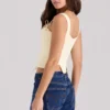 Callie Lemon Rose Print omkeerbaar katoen korset