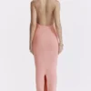 Camelia Apricot Plunge Maxi-jurk
