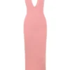 Camelia Apricot Plunge Maxi-jurk
