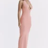 Camelia Apricot Plunge Maxi-jurk