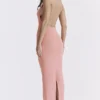 Camelia Apricot Plunge Maxi-jurk