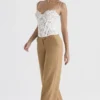 Cameron Caramel Relaxed Tailored Broeken