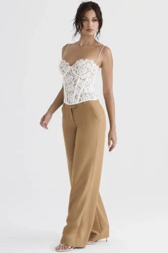 Cameron Caramel Relaxed Tailored Broeken