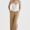 Cameron Caramel Relaxed Tailored Broeken