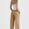 Cameron Caramel Relaxed Tailored Broeken