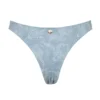 Capri blauw paisley bikinibroekje met hoge pijpen als onderstuk