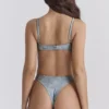 Capri blauw paisley bikinibroekje met hoge pijpen als onderstuk