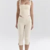 Carella Gingerbread Gingham Capri-broek