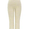 Carella Gingerbread Gingham Capri-broek
