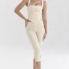 Carella Gingerbread Gingham Capri-broek