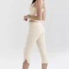 Carella Gingerbread Gingham Capri-broek