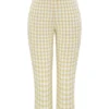 Carella Gingerbread Gingham Capri-broek