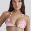 Caribe bikini top met bloemenprint