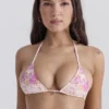 Caribe bikini top met bloemenprint