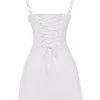 Carlotta witte mini-korsetjurk