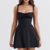 Carlotta zwarte mini-korsetjurk