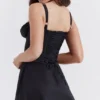 Carlotta zwarte mini-korsetjurk