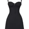 Carlotta zwarte mini-korsetjurk