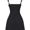 Carlotta zwarte mini-korsetjurk