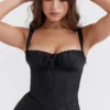 Carlotta zwarte mini-korsetjurk