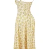 Carmen Buttercup vintage katoenen bustier-zomerjurk met bloemenprint