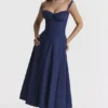 Carmen French Navy bustier-zomerjurk