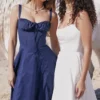 Carmen French Navy bustier-zomerjurk
