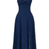 Carmen French Navy bustier-zomerjurk