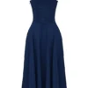 Carmen French Navy bustier-zomerjurk