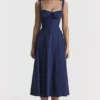 Carmen French Navy bustier-zomerjurk