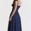 Carmen French Navy bustier-zomerjurk
