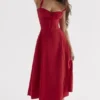 Carmen Red Rose bustier-zomerjurk