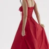Carmen Red Rose bustier-zomerjurk