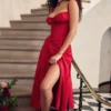 Carmen Red Rose bustier-zomerjurk