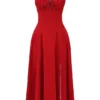 Carmen Red Rose bustier-zomerjurk
