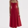 Carmen Red Rose bustier-zomerjurk