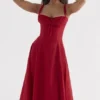 Carmen Red Rose bustier-zomerjurk