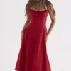 Carmen Red Rose bustier-zomerjurk
